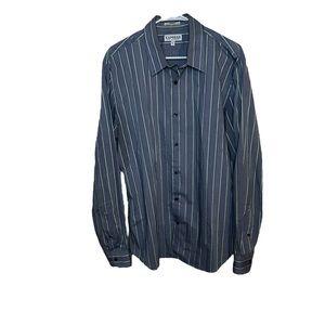Express Striped Long Sleeve Button Down Shirt XL 17 17.5